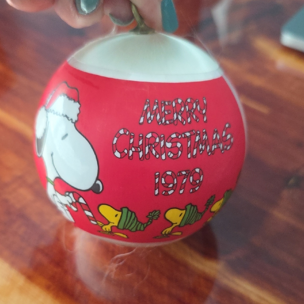 Peanuts Red and White Christmas Ornament